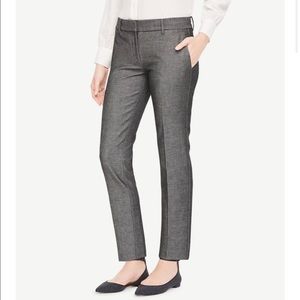 Ann Taylor the ankle pant/trouser Kate/curvy fit Size 2 Petite 2P Grey.
